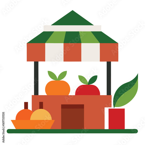 Organic food vector illustration with eco friendly natural ingredients for healthy lifestyle artwork  