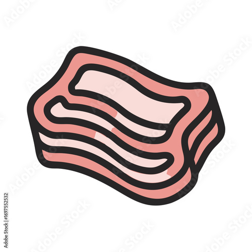 Stylized stack of lasagna sheets on a black background