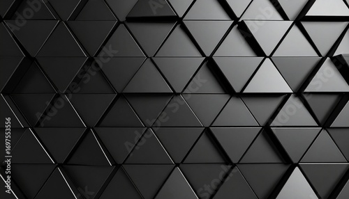 Black Geometric Triangle Abstract Background