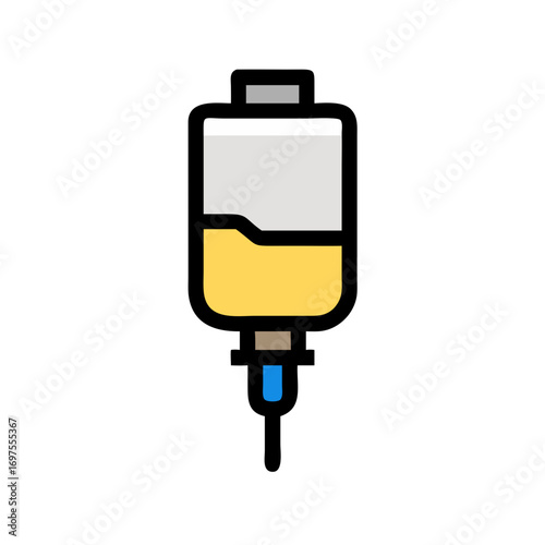 Flat design intravenous drip bag for medical treatment