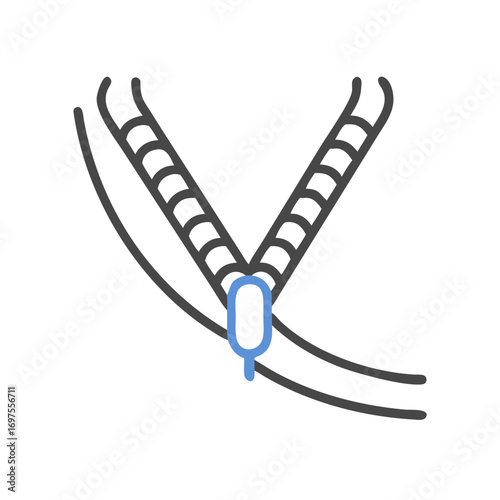 Stylized Ski Lift Symbol on Black Backdrop