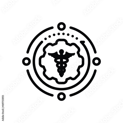 Black line icon for effectiveness