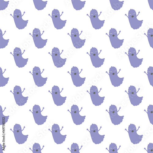 Fun autumn ghost pattern for Halloween decorations.