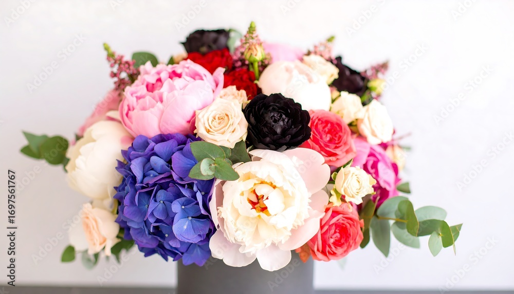 Obraz premium Vibrant floral bouquet in a box