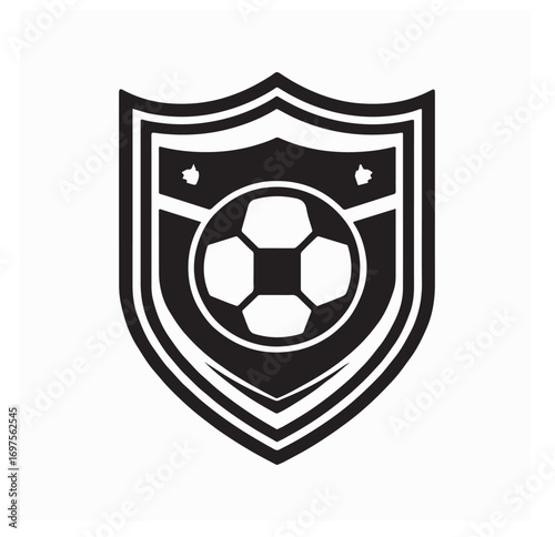 Football Shield Logo Vector Image Isolated on white background