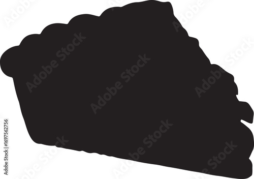 Abstract Dark Form on White Background Modern Graphic Design Element