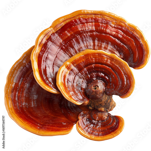 reishi mushroom on transparent png background