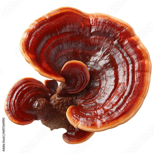 reishi mushroom on transparent png background