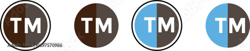  trademark, registered and Copyright symbol. Set of registered trademark icon. Copyright icon set collection. transparent png and vector illustration.
