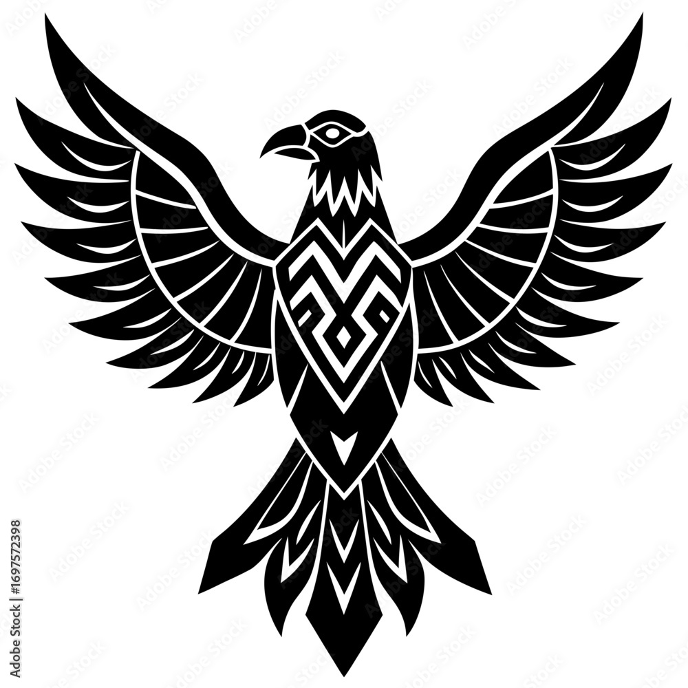 Obraz premium eagle tattoo vector