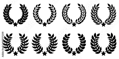 Elegant Vector Laurel Wreath Collection