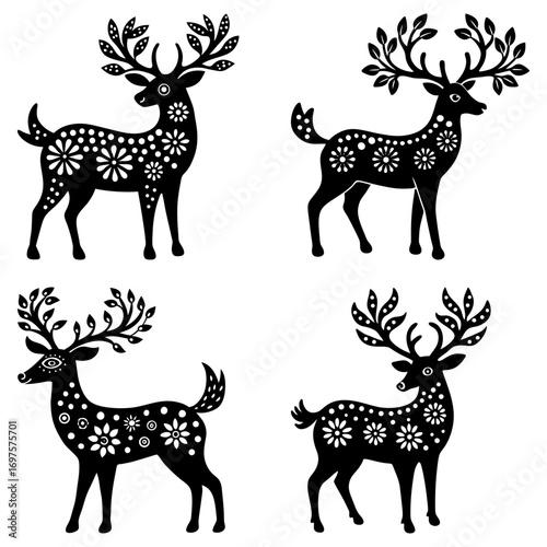 vector illustration of a deer