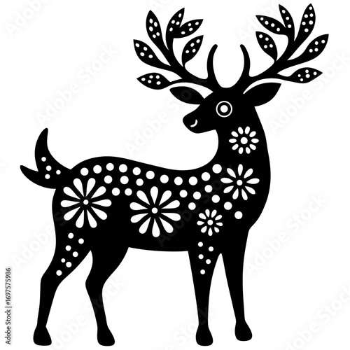 vector illustration of a deer