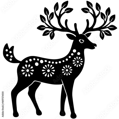 vector illustration of a deer