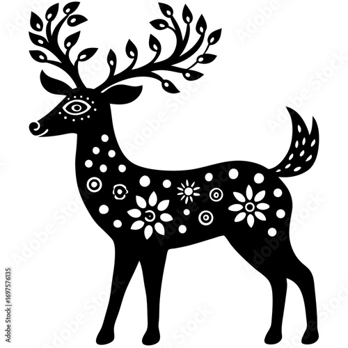 vector illustration of a deer