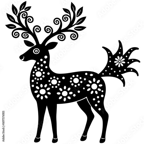 vector illustration of a deer