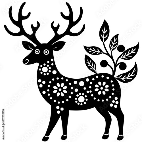 vector illustration of a deer
