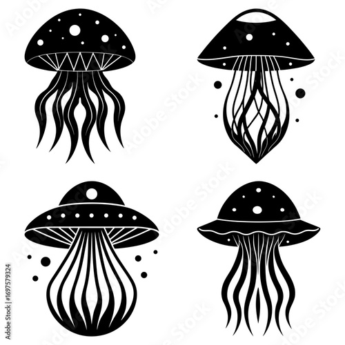 vector illustration of a Jelly Fish