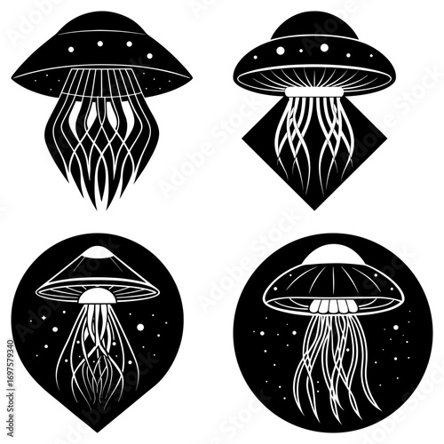 vector illustration of a Jelly Fish