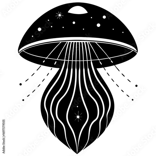 vector illustration of a Jelly Fish