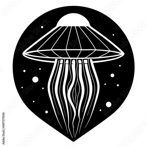 vector illustration of a Jelly Fish