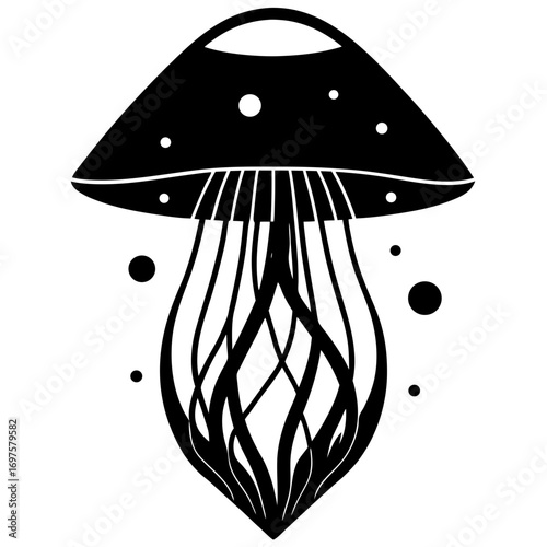 vector illustration of a Jelly Fish