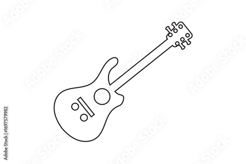 Guitar Icon, Guitar icon symbol on white background.