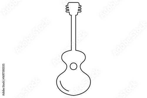 Guitar Icon, Guitar icon symbol on white background.
