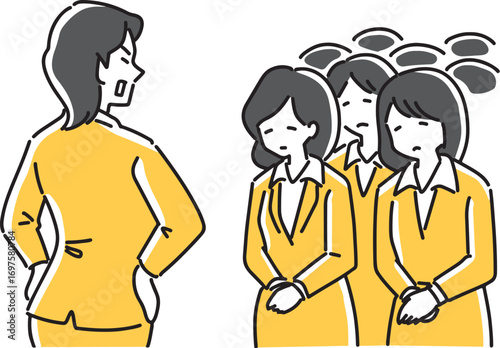 女子社員を叱る女性上司
