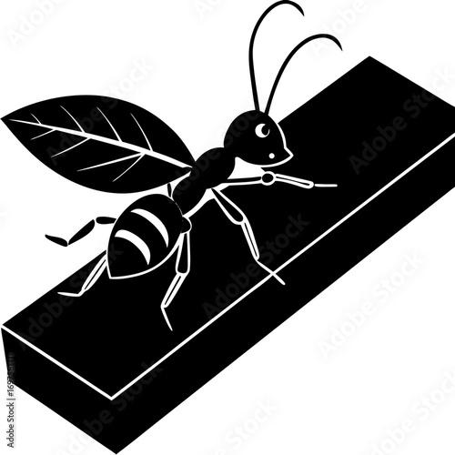 Silhouette vector of an Ant