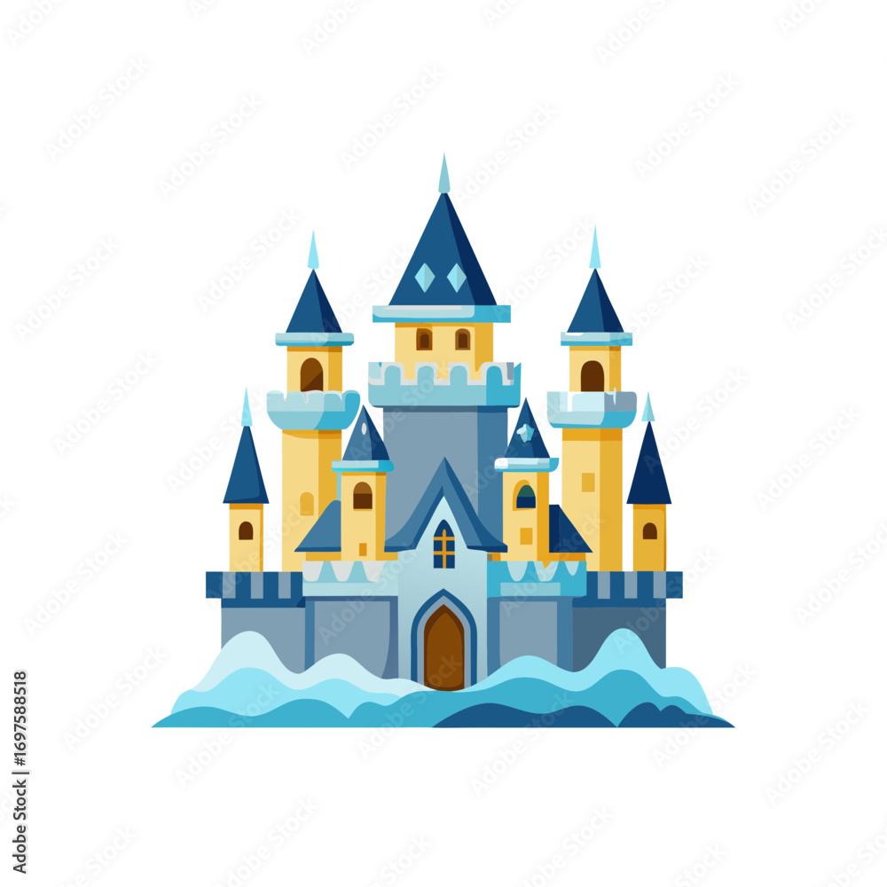 Obraz premium Vector cartoon castle