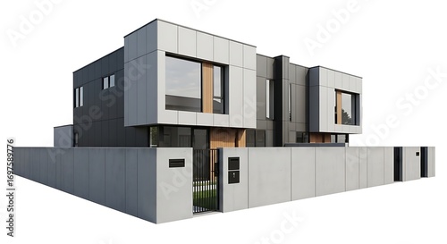 Stunning modern home design with clean lines and minimalist architecture  perfect for real estate marketing and contemporary living lifestyle promotions