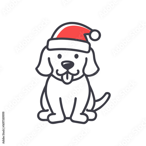 Christmasthemed puppy icon