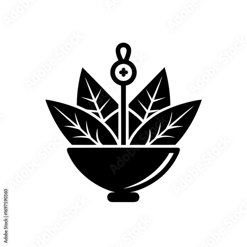alternative medicine vector monotone icon 