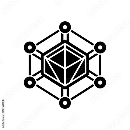 decentralized finance  defi  vector monotone icon 