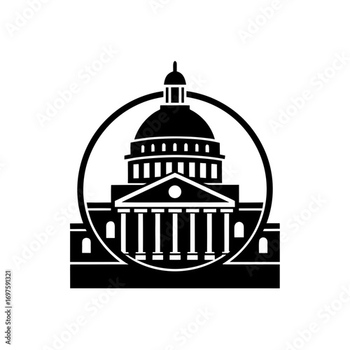 government policy vector monotone icon 