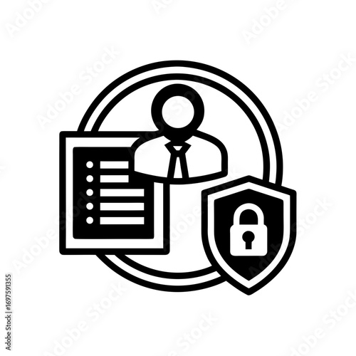 identity and access management vector monotone ico