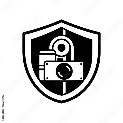 online privacy rights vector monotone icon 