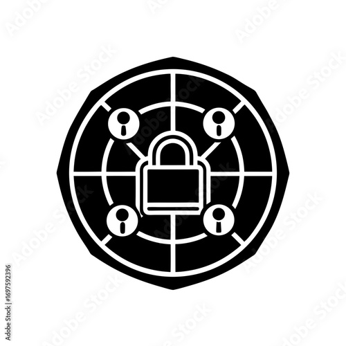 virtual private network vector monotone icon 