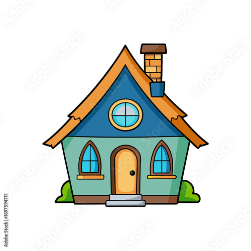 illustration of a house with a roof
