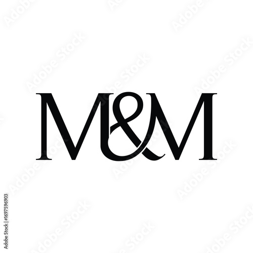 M&M logomark vector illustration