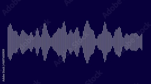 Music sound wave or audio wave from isolated on blue background. Digital sound vibrations of talking Sound wave or frequency digital movement on transparent background with alpha channel.