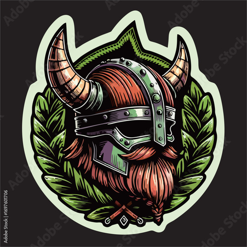 A vector illustration hand drawing of Viking Army