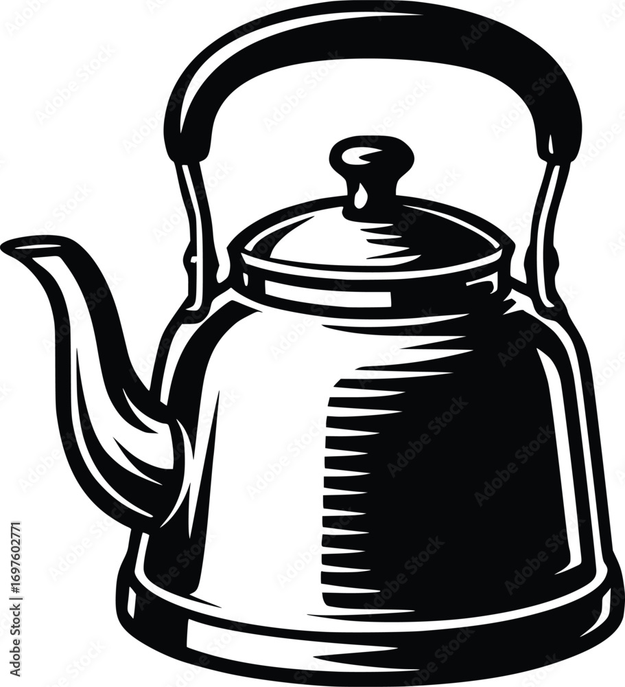 Obraz premium hand drawn teapot vector illustration