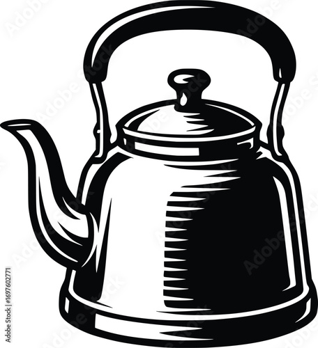 hand drawn teapot vector illustration