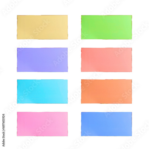 Wallpaper Mural A blank reminder note pad with various colorful adhesive square memo notes Torontodigital.ca