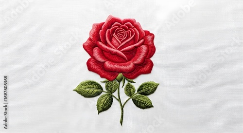 Embroidered rose