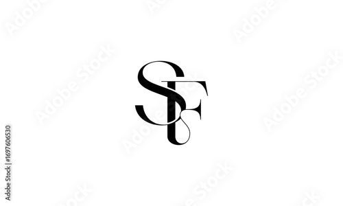 SF initial letters, monogram logo