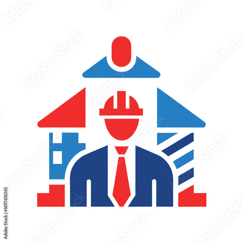 Civil engineering project management blueprint background design