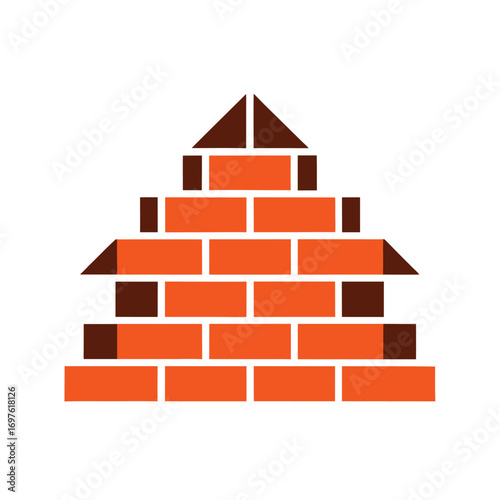 Realistic brick wall texture seamless pattern background